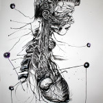 Newton 6, 2012, ink/paper, 150x100cm