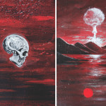 The Day-A, 2014, acrylic on canvas, diptych-41x66cm.