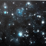 Random Galaxy #2, 2013, acrylic and resin /canvas, 270x190 cm.